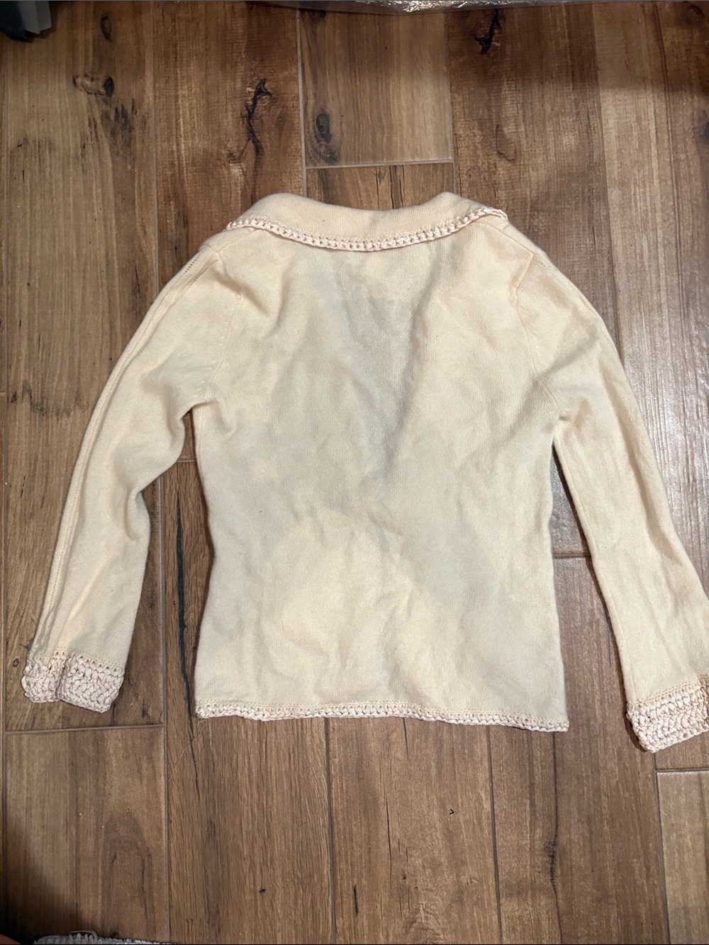 Nanette Lepore Cream Pure Cashmere Sweater - Picture 4 of 4